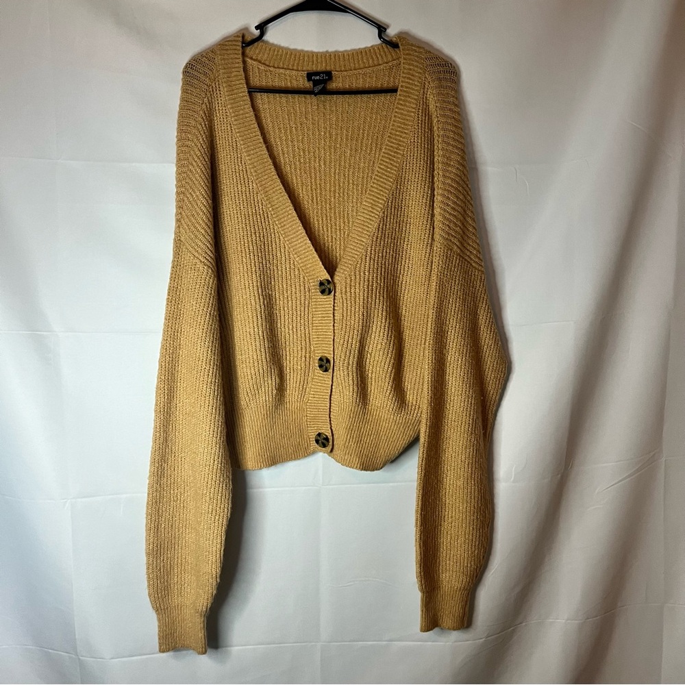 Rue21 Mustard  Button-Up Cardigan